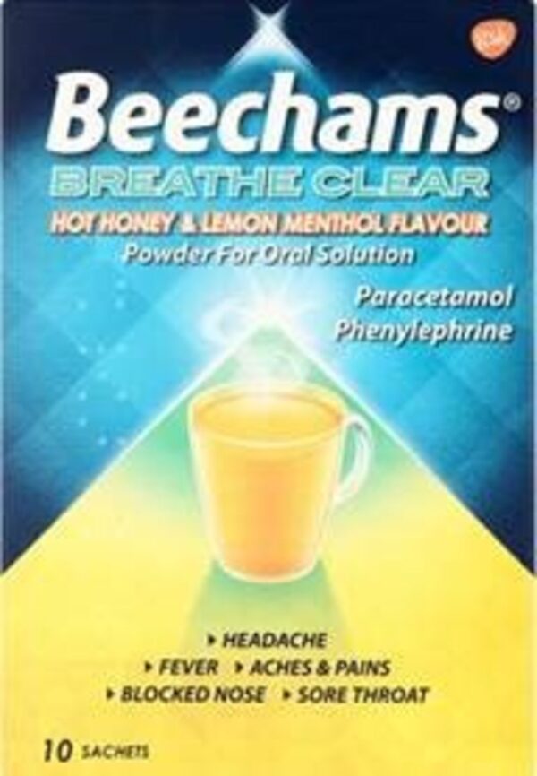BEECHAMS hot lemon, honey & menthol  10