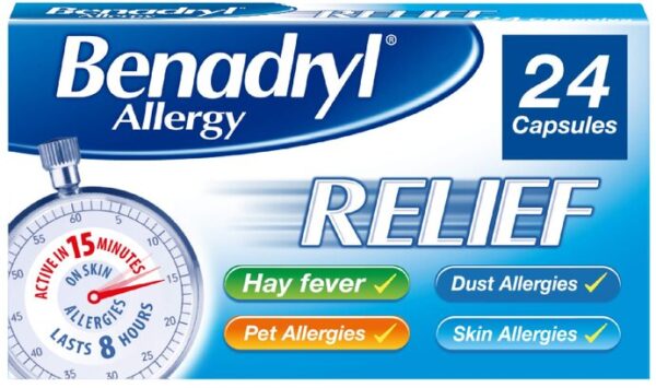 BENADRYL ALLERGY capsules  24