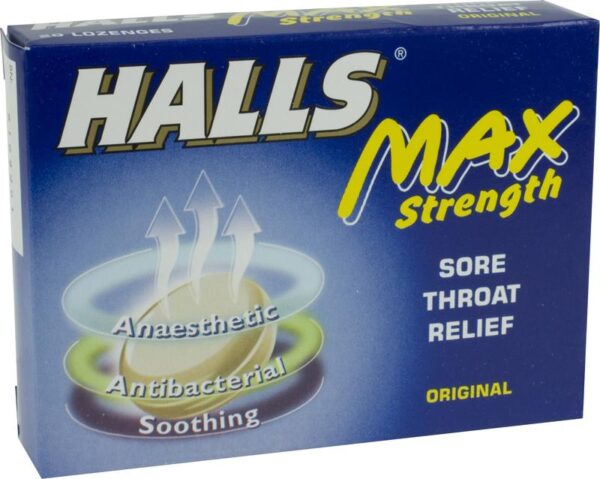 HALLS max strength original lozenges  20