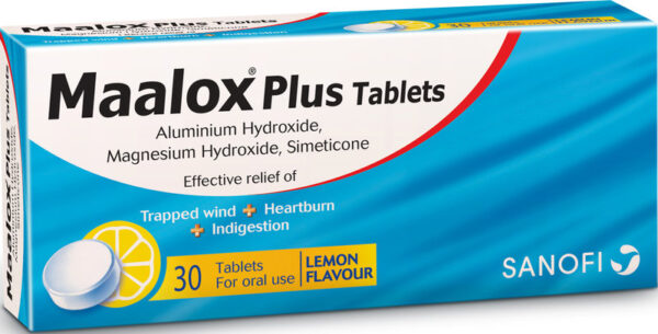 MAALOX PLUS tablets - lemon  30