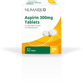 NUMARK OTC medicines aspirin tablets 300mg  32