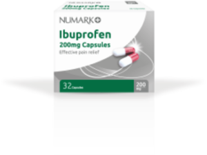 NUMARK OTC medicines ibuprofen capsules 200mg  32