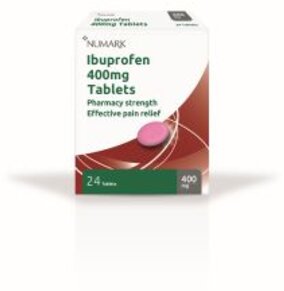 NUMARK OTC medicines ibuprofen max strength tablets 400mg  24