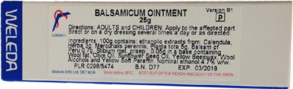 WELEDA health care anthroposophic medicines ointments balsamicum 25g